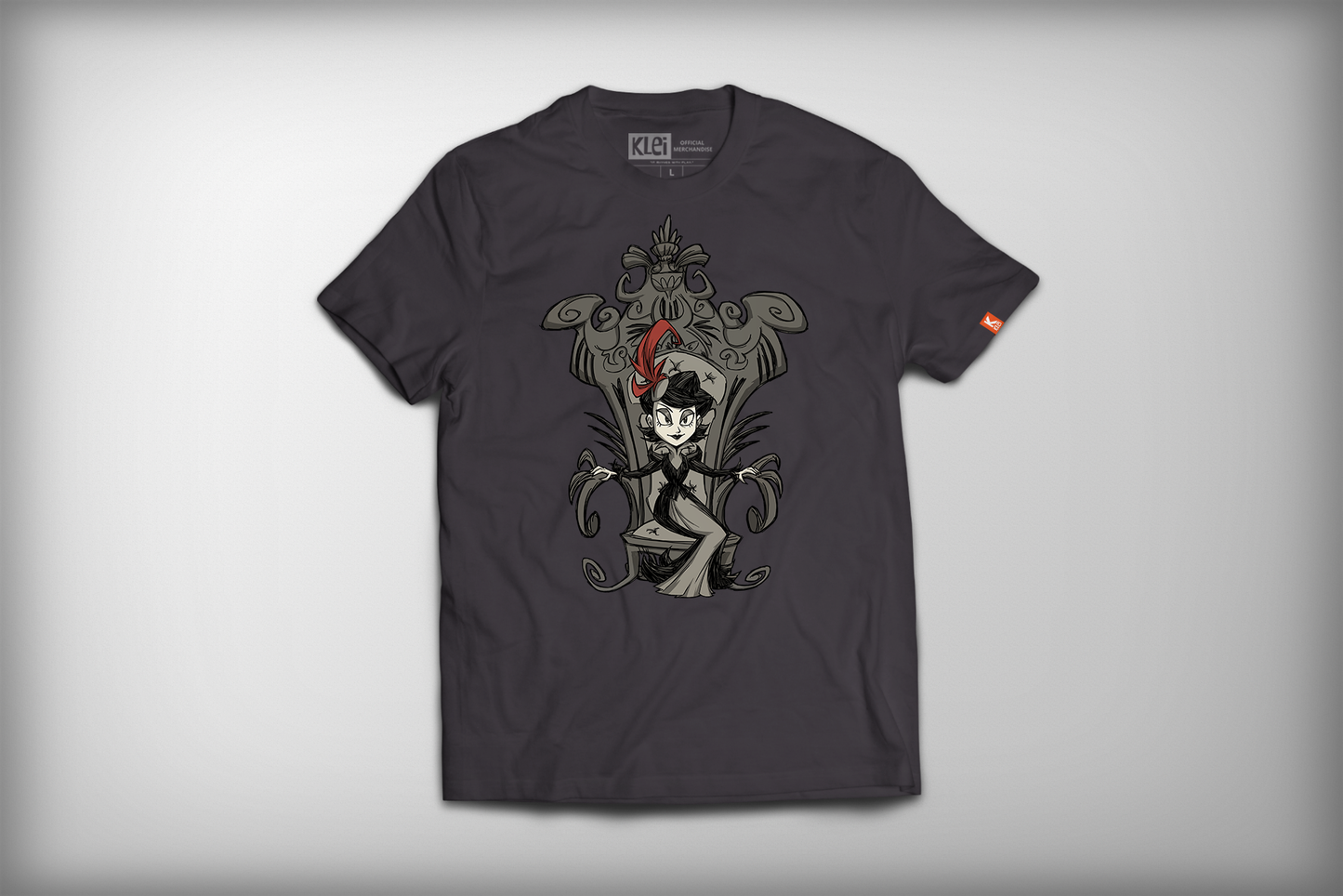 Charlie on her Throne Shirt in Graphite Black