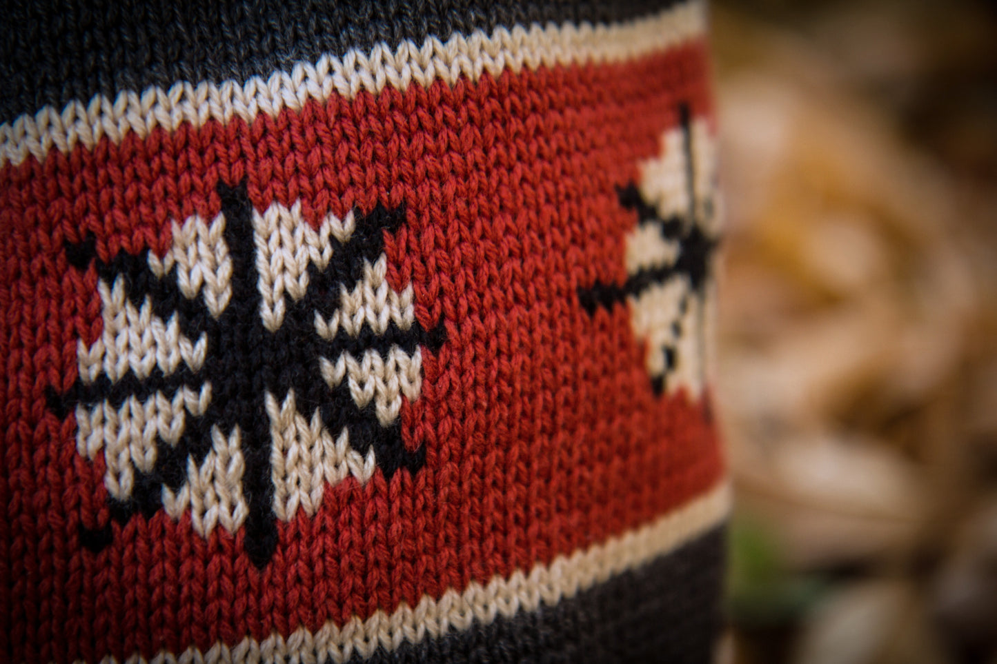 Don't Starve Black Winter Hat Close Up of Pattern