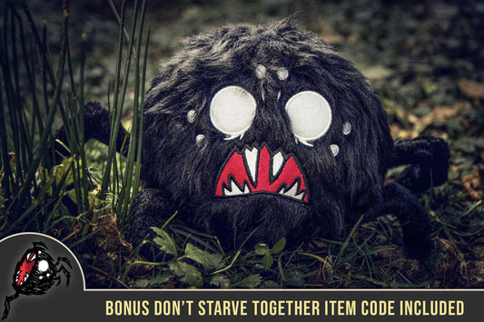 Black Spider Plush With Bonus Digital Item