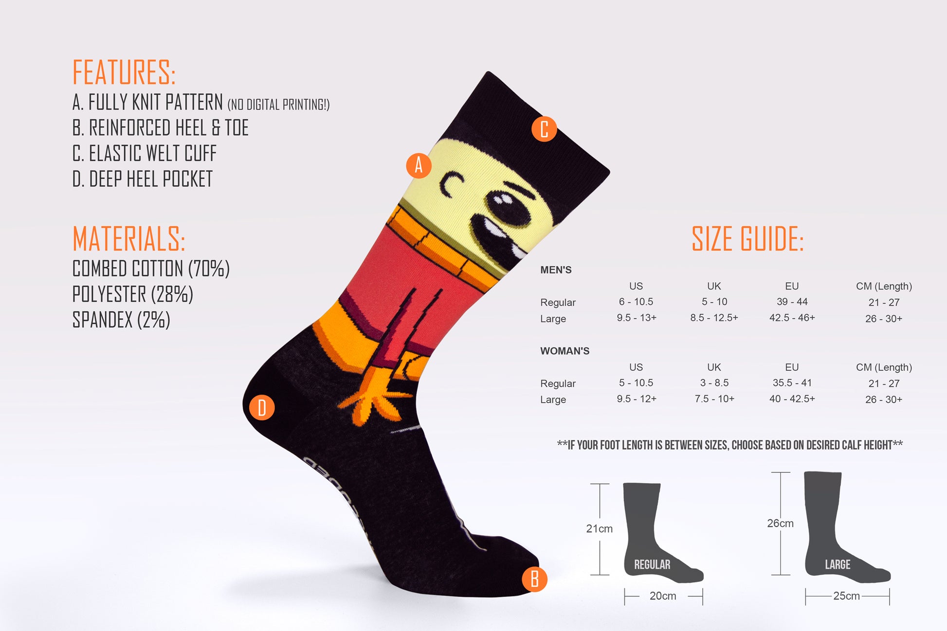 Dupe Sock Sizing