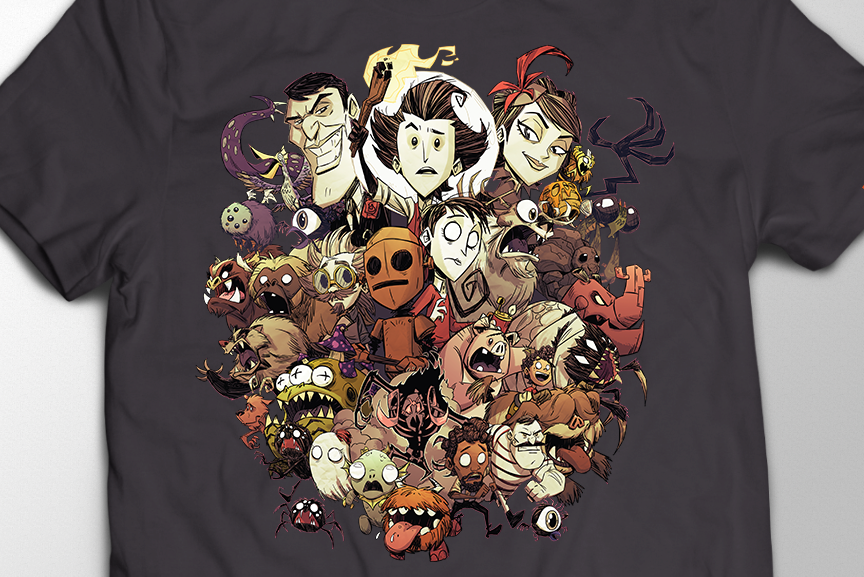 Don't Starve 10th Anniversary Shirt Close Up