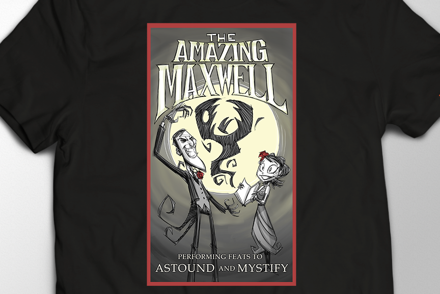 Amazing Maxwell Poster Shirt in Black Close Up