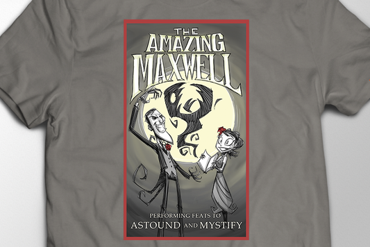 Amazing Maxwell Poster Shirt in Warm Grey Close Up View