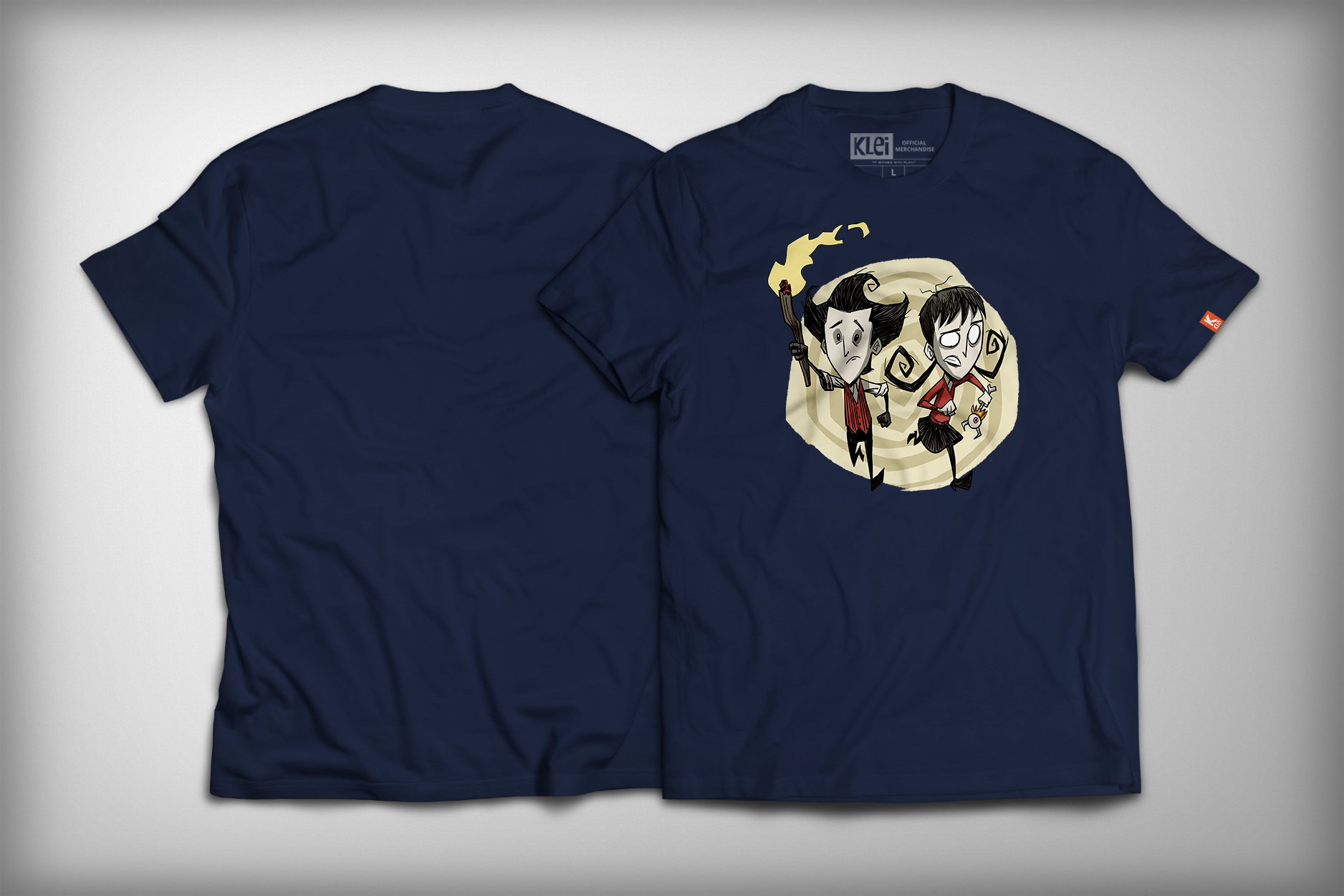 Wilson and Willow Through the Portal Navy Shirt Front and Back image