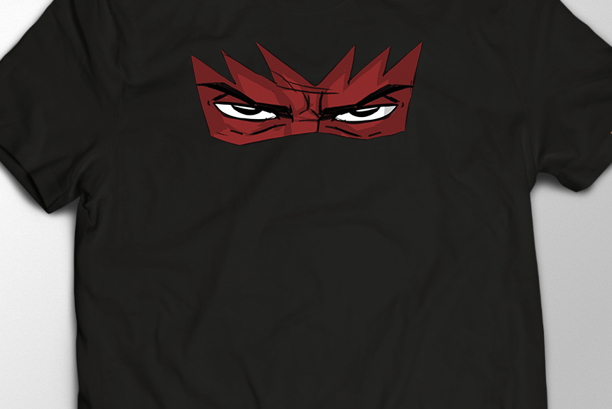 Ninja Eyes Shirt Close Up