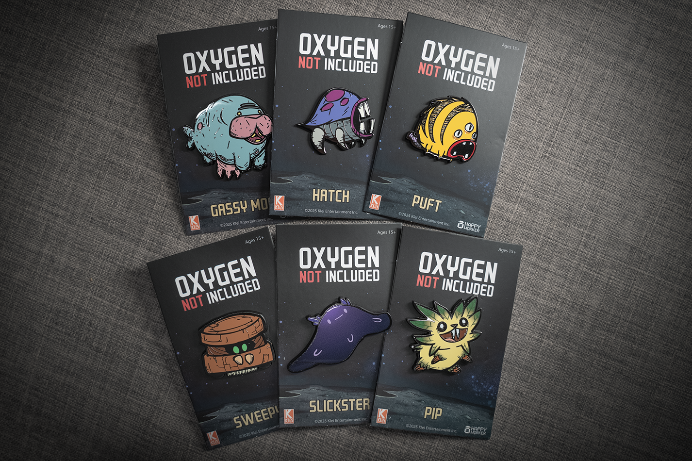 Oxygen Not Included: Metal Critter Pins
