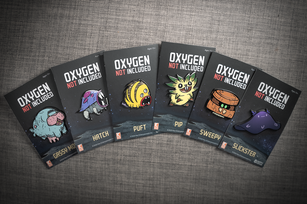 Oxygen Not Included: Metal Critter Pins – Klei Merch Shop