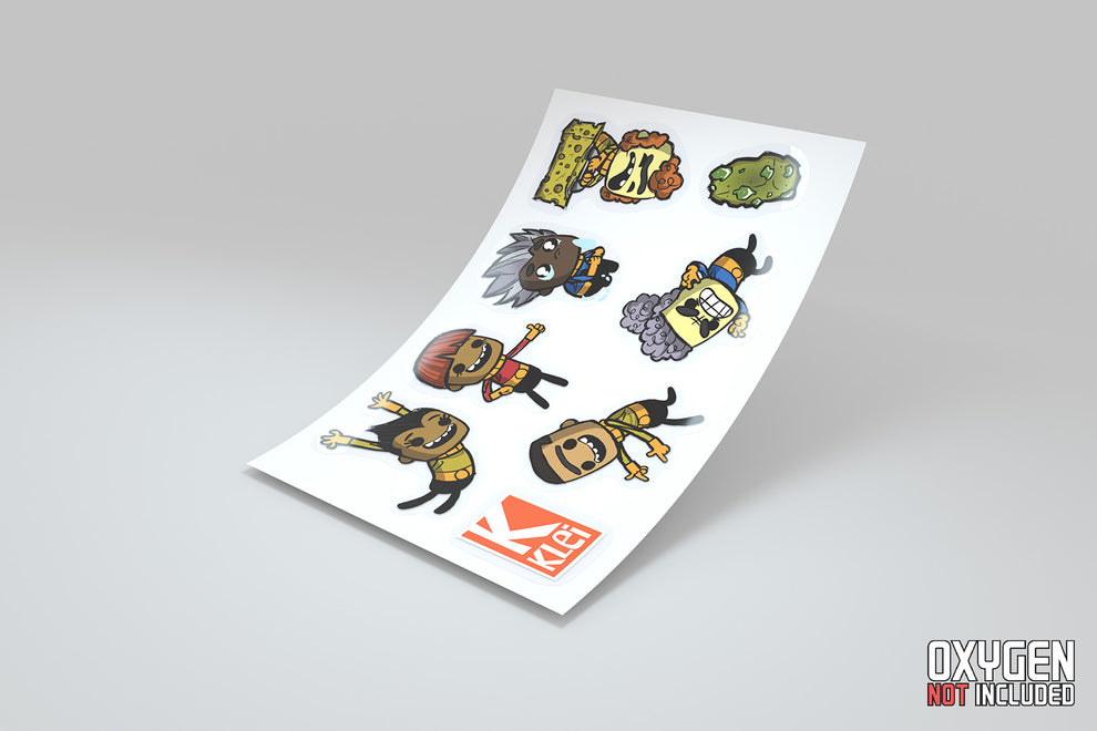 Oxygen Not Included: Stickers 4 Sheet Pack – Klei Merch Shop