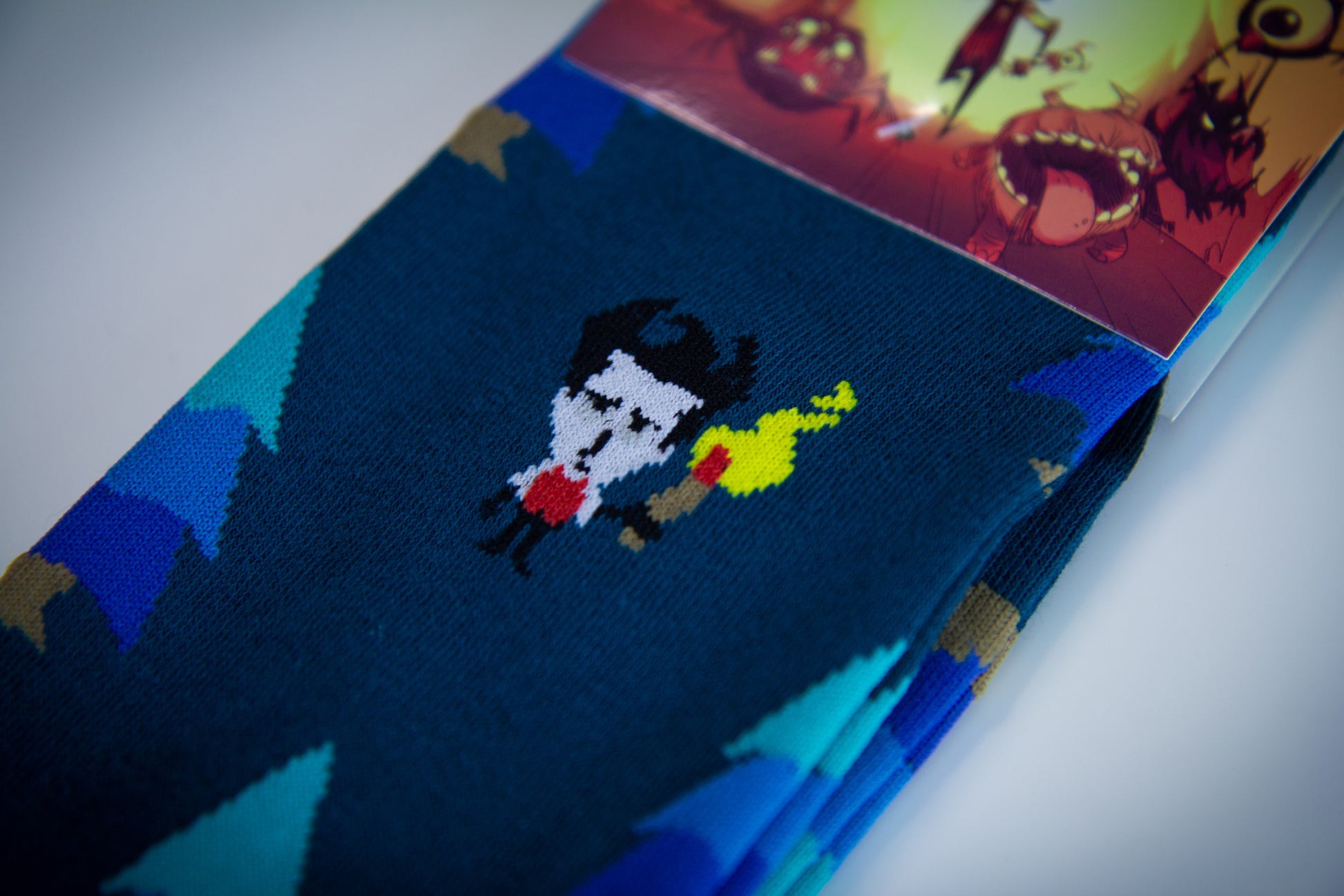 Close Up of Sock with Wilson on it