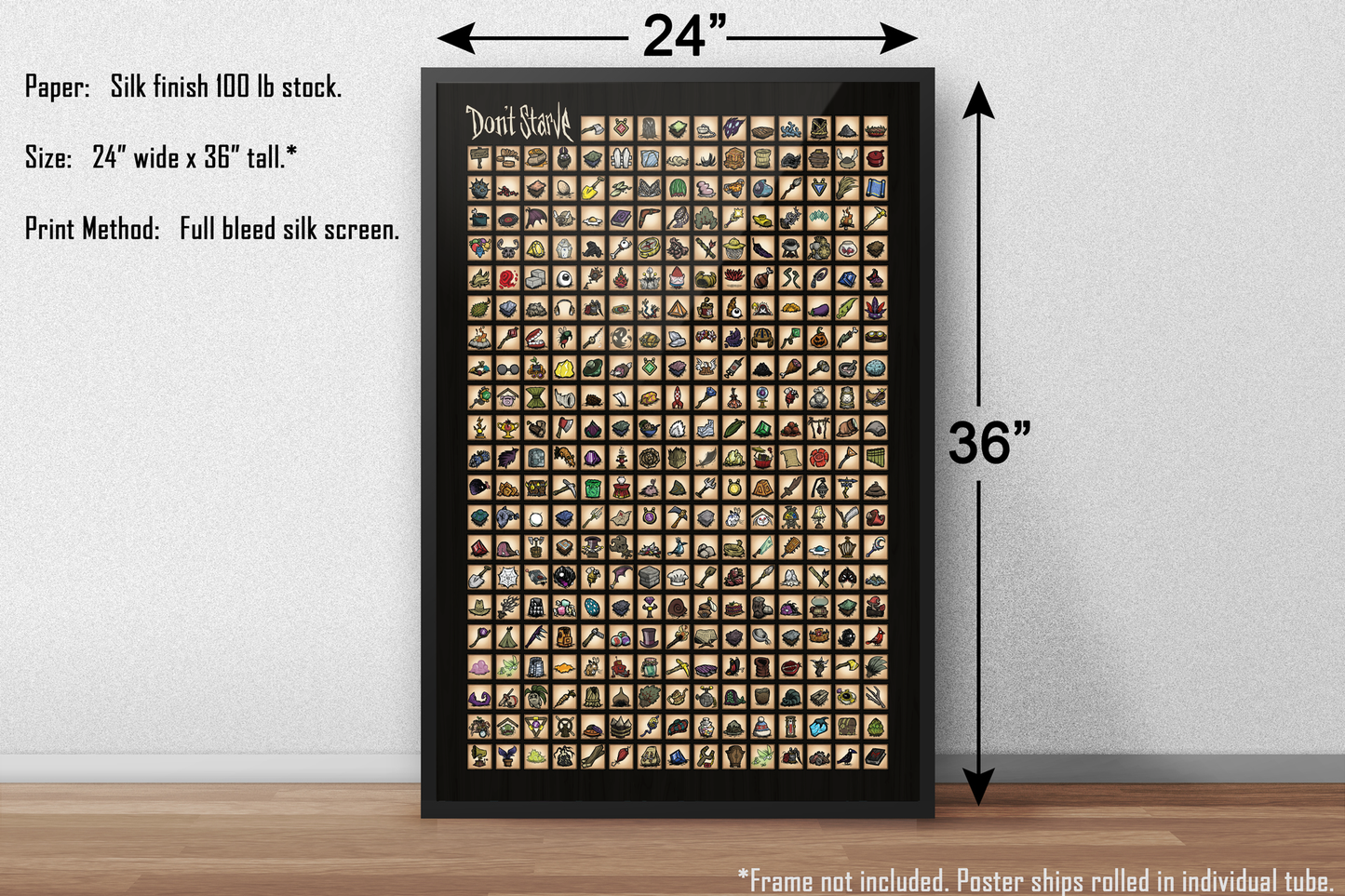 Don't Starve Ultimate Survival Inventory Poster Size